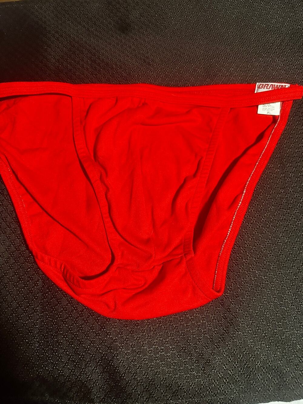 VTG Brawn String Bikini 100% Nylon Red Size XL